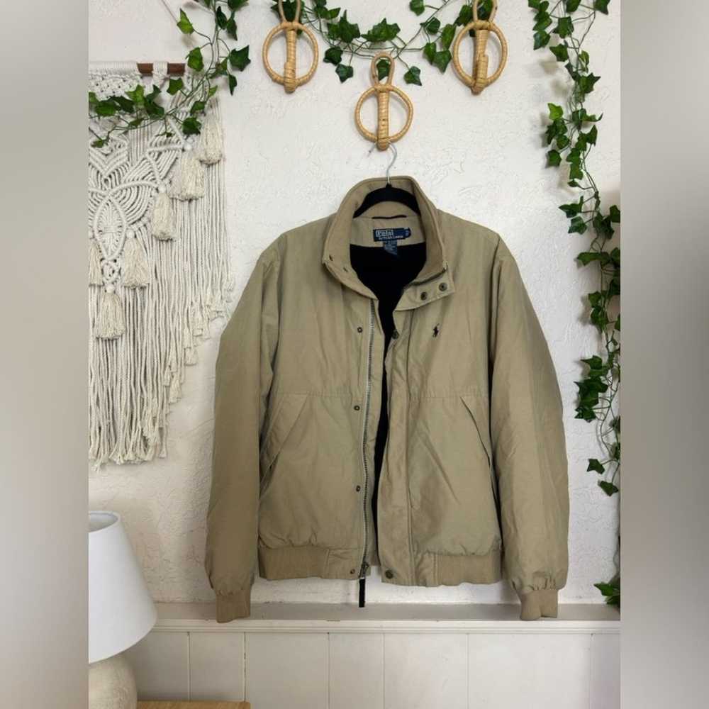 Polo Ralph Lauren Bomber Style Jacket Adult M Bei… - image 9