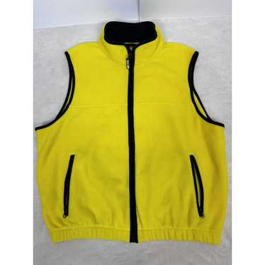 Ebtek Vintage Eddie Bauer Mens Fleece Vest Yellow… - image 1