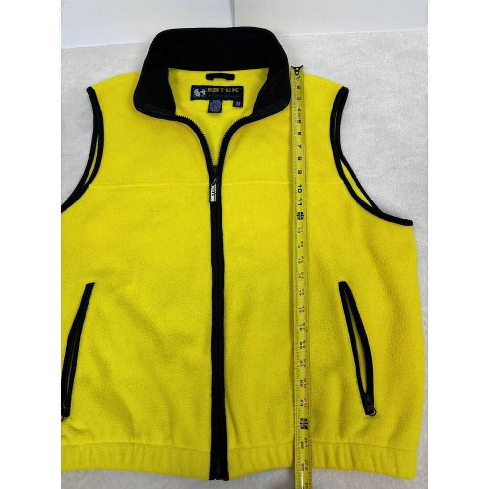 Ebtek Vintage Eddie Bauer Mens Fleece Vest Yellow… - image 3