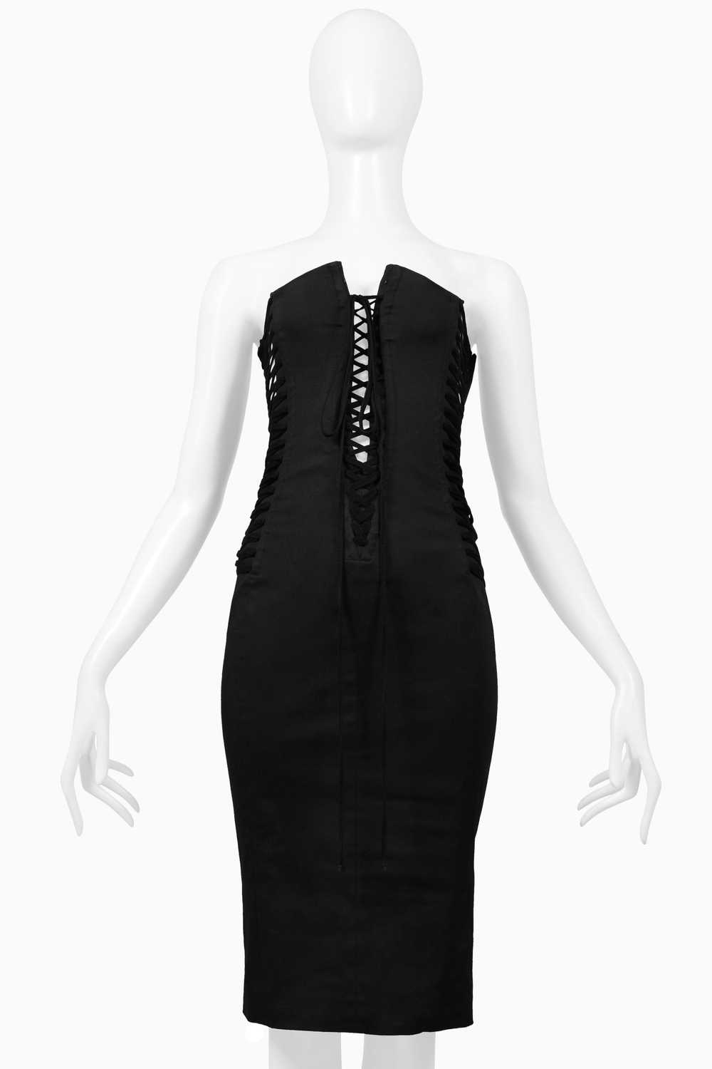 DOLCE & GABBANA BLACK STRAPLESS CORSET DRESS 2002 - image 4