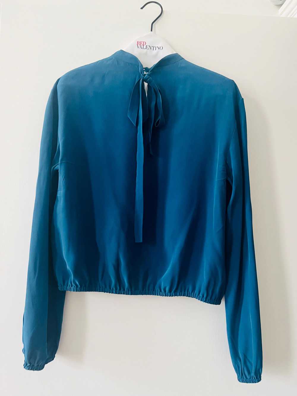 Product Details Red Valentino Blue Silk Blouse - image 3