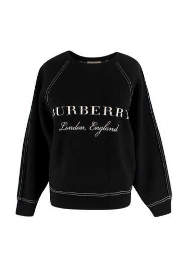 Burberry Burberry Black Intarsia-Knit Logo Jumper