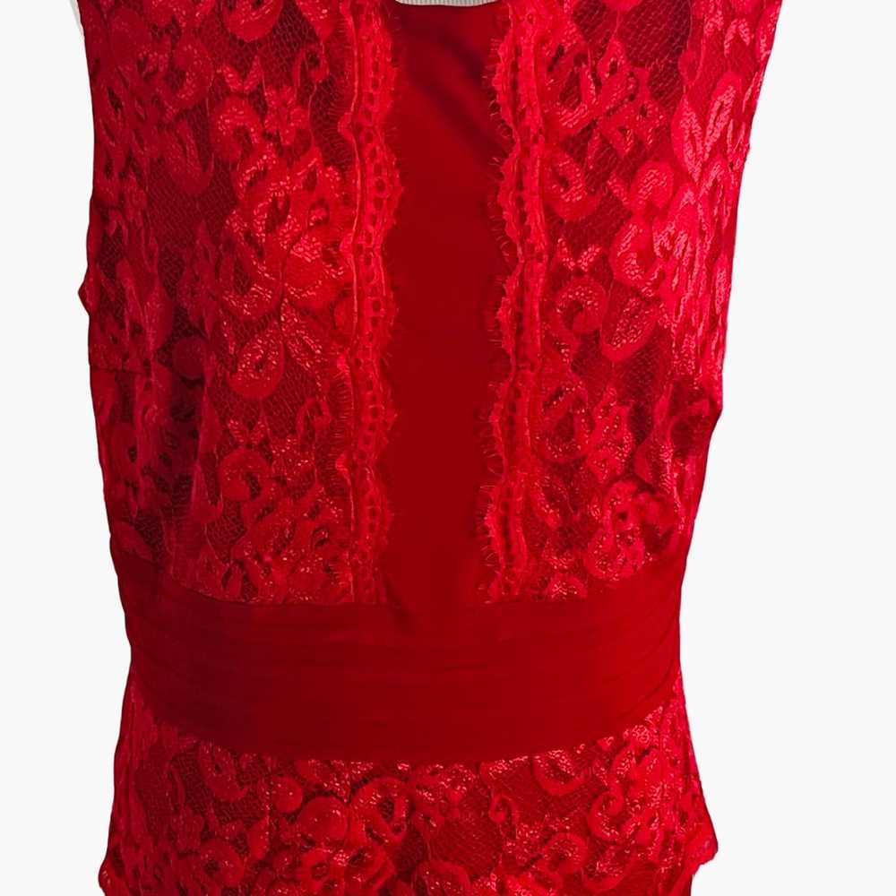Red Lace Embroidered Dress By Jax Formal Prom Wed… - image 2