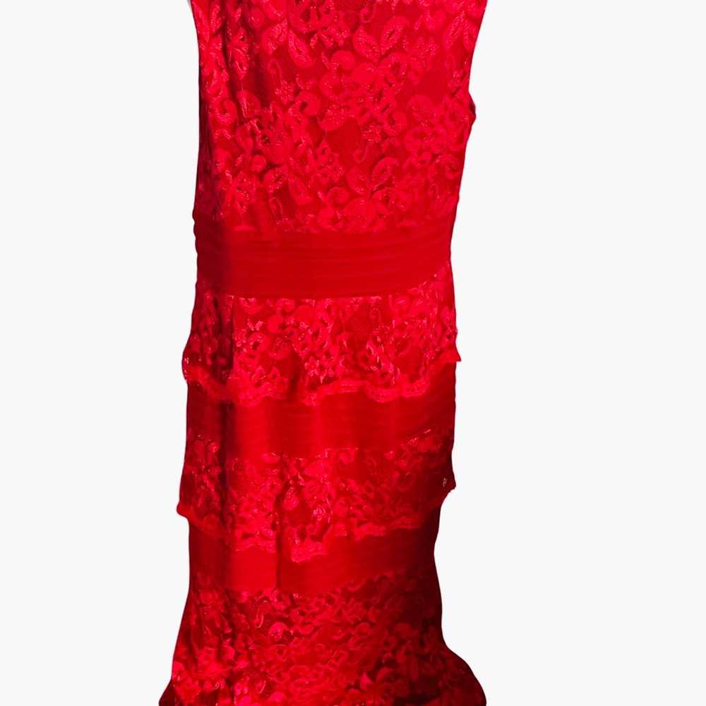 Red Lace Embroidered Dress By Jax Formal Prom Wed… - image 5