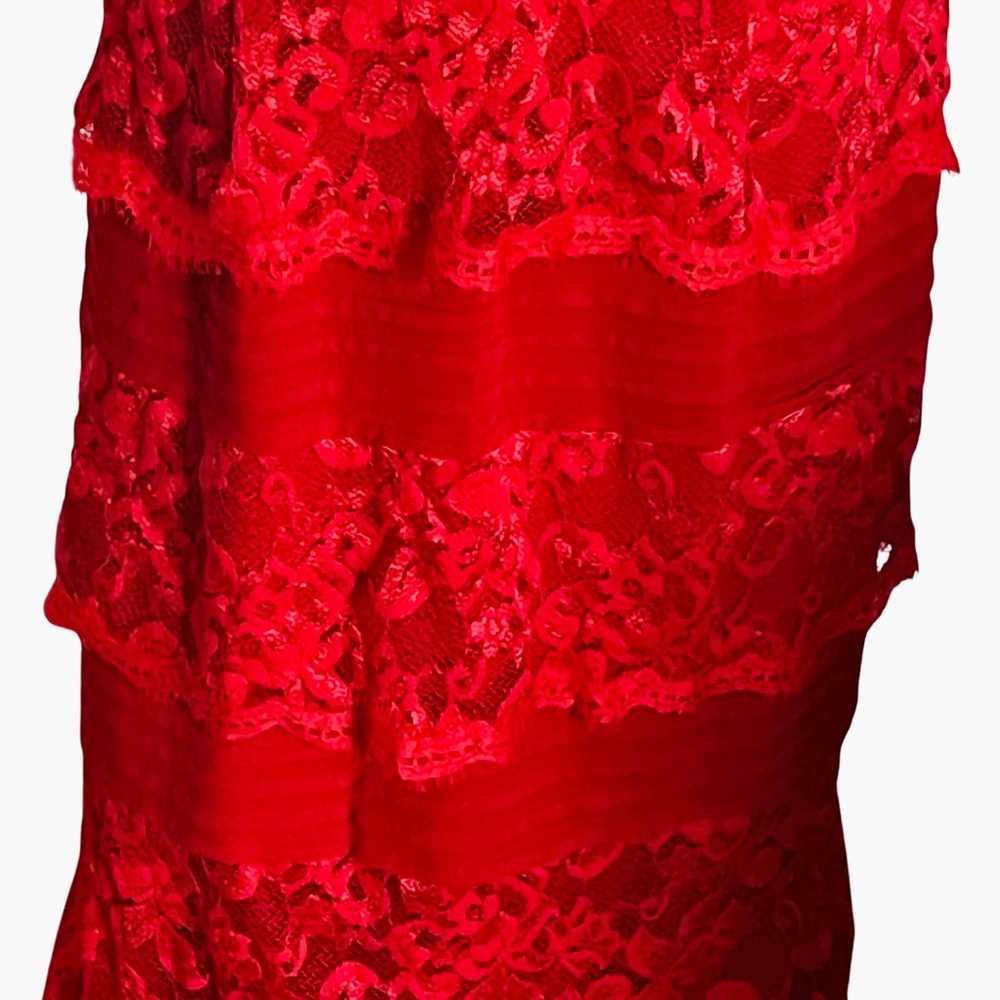 Red Lace Embroidered Dress By Jax Formal Prom Wed… - image 6