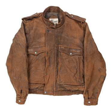Bermans Leather Jacket - XL Brown Leather - image 1