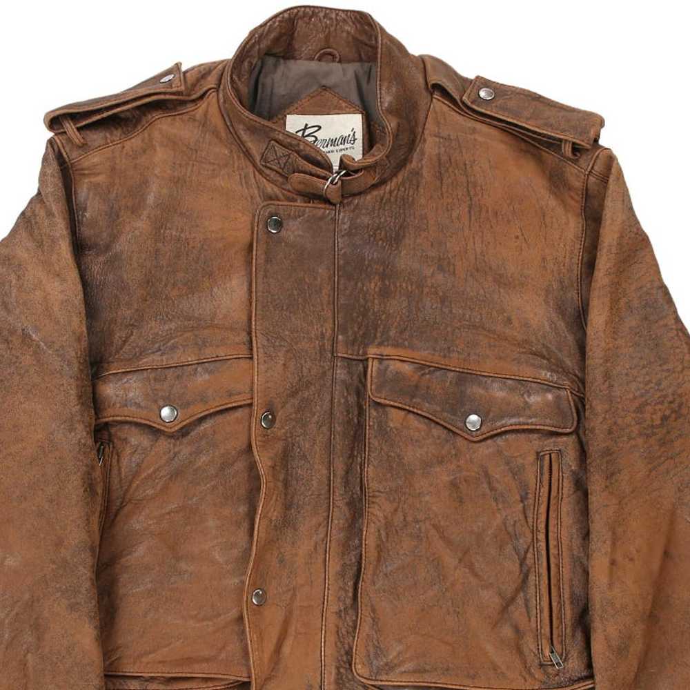 Bermans Leather Jacket - XL Brown Leather - image 3