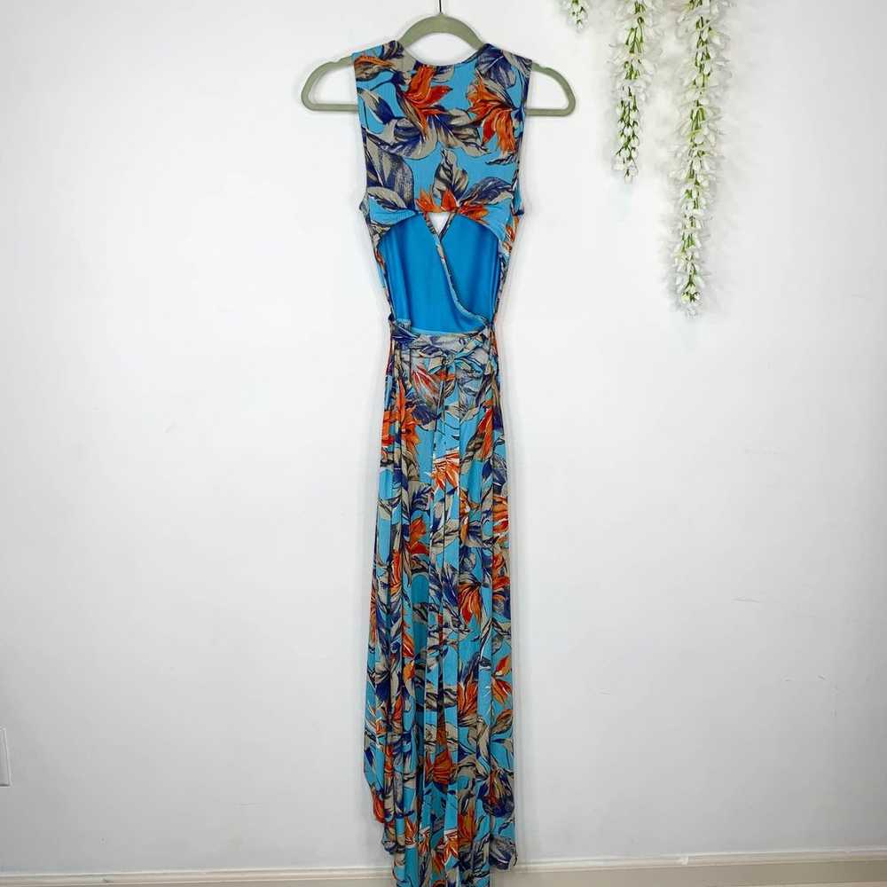 LULU'S Something To Believe In turquoise floral w… - image 6