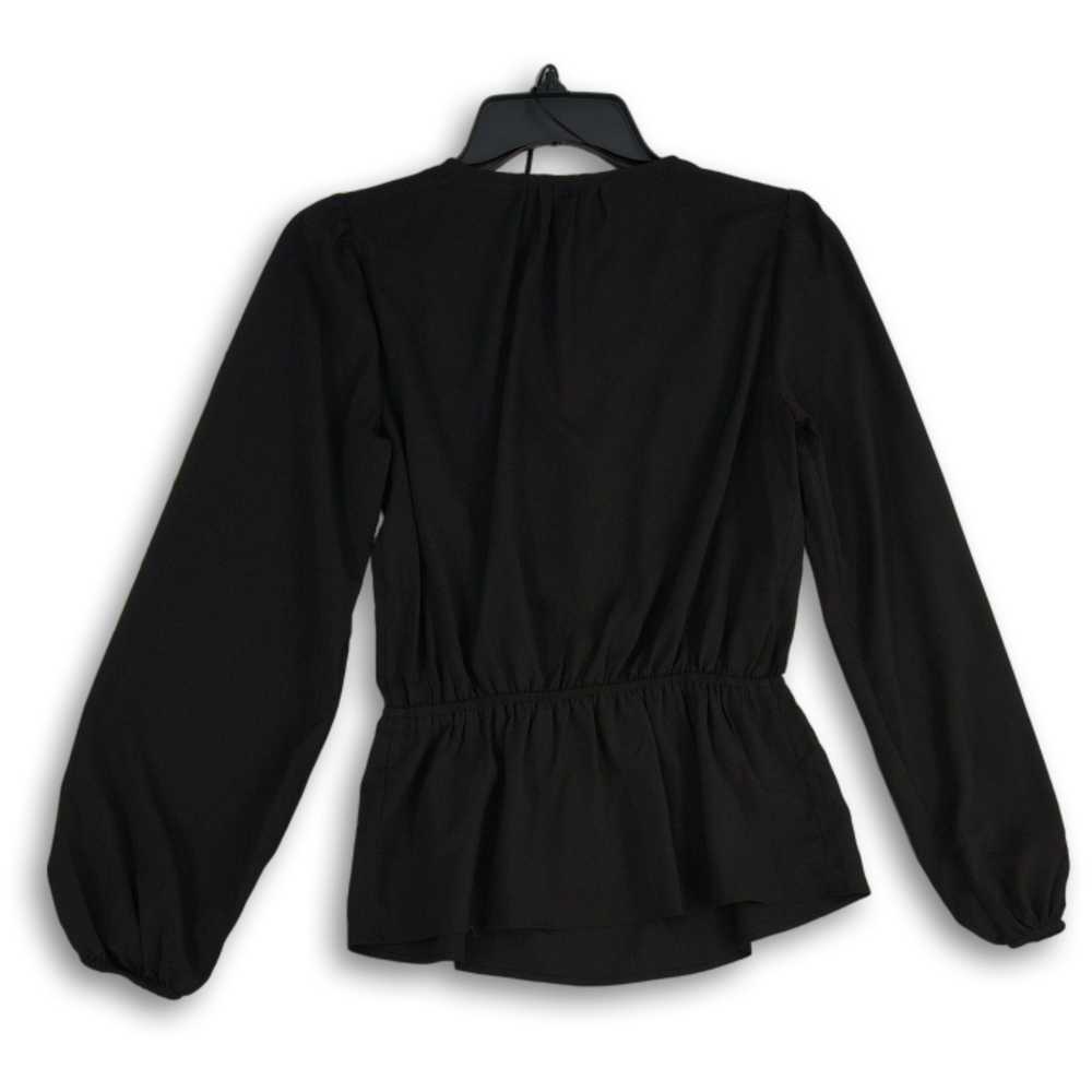 Nine West NWT Womens Black Long Sleeve V-Neck But… - image 2