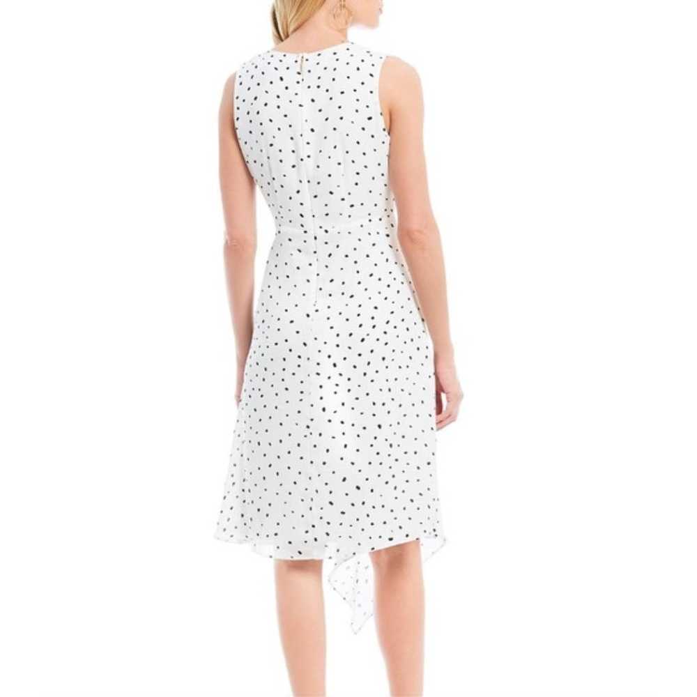 Donna Karan Dress Womens 12 White Black Polka Dot… - image 2