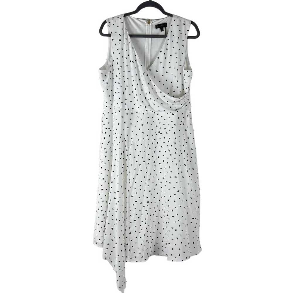 Donna Karan Dress Womens 12 White Black Polka Dot… - image 3