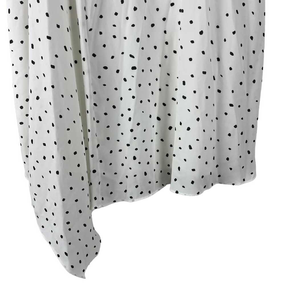Donna Karan Dress Womens 12 White Black Polka Dot… - image 6