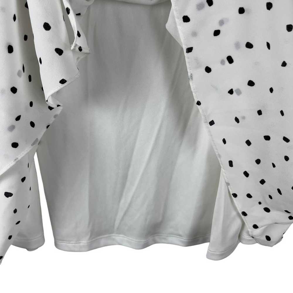 Donna Karan Dress Womens 12 White Black Polka Dot… - image 8