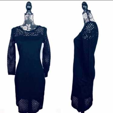 Calvin Klein laser cut bodycon black dress