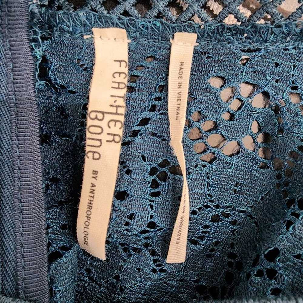 Anthropologie Feather Bone Lace Short Sleeve Dres… - image 5