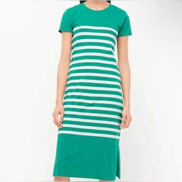 J. Crew T-shirt Dress in Stripe Clover Ivory Liv … - image 1