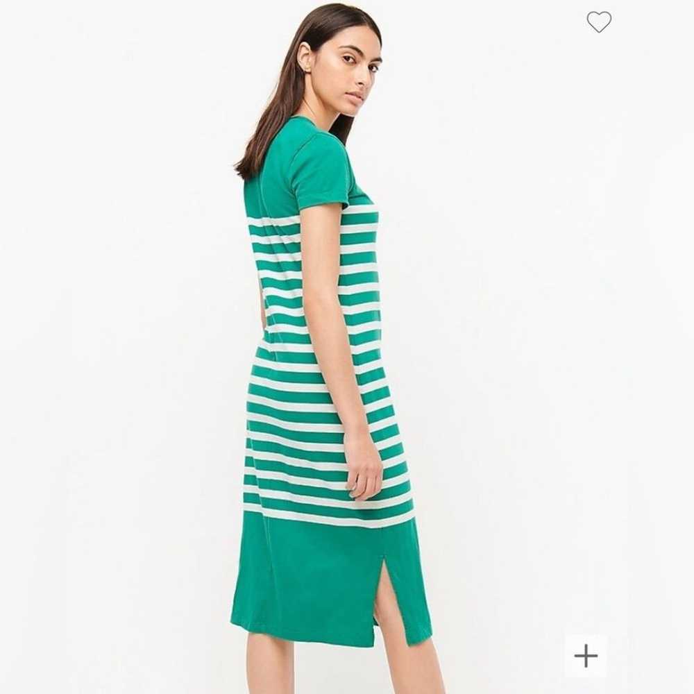 J. Crew T-shirt Dress in Stripe Clover Ivory Liv … - image 2