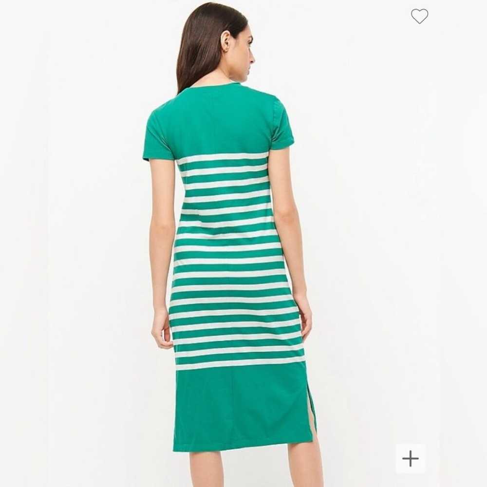 J. Crew T-shirt Dress in Stripe Clover Ivory Liv … - image 3