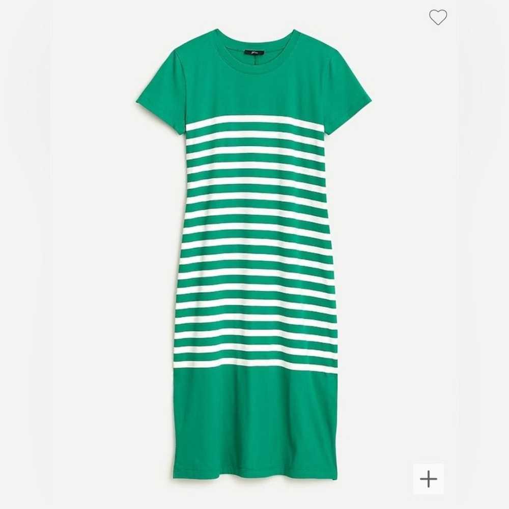 J. Crew T-shirt Dress in Stripe Clover Ivory Liv … - image 4