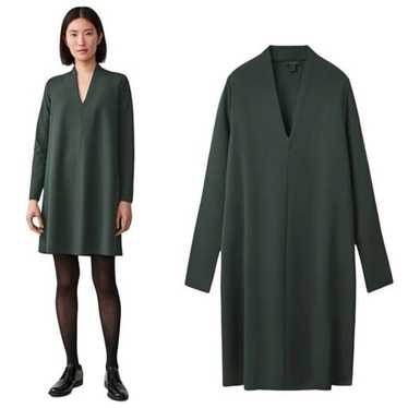 COS A-line V-neck Dress in Green Size XS - image 1
