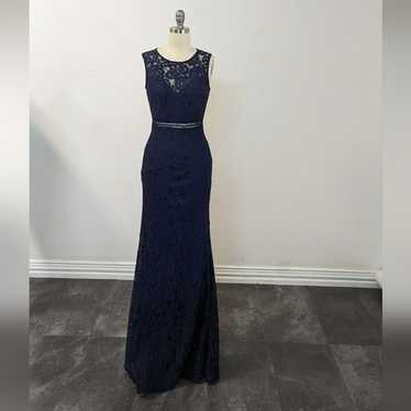 Lulus Music of the Heart Lace Mermaid Dress Navy … - image 1