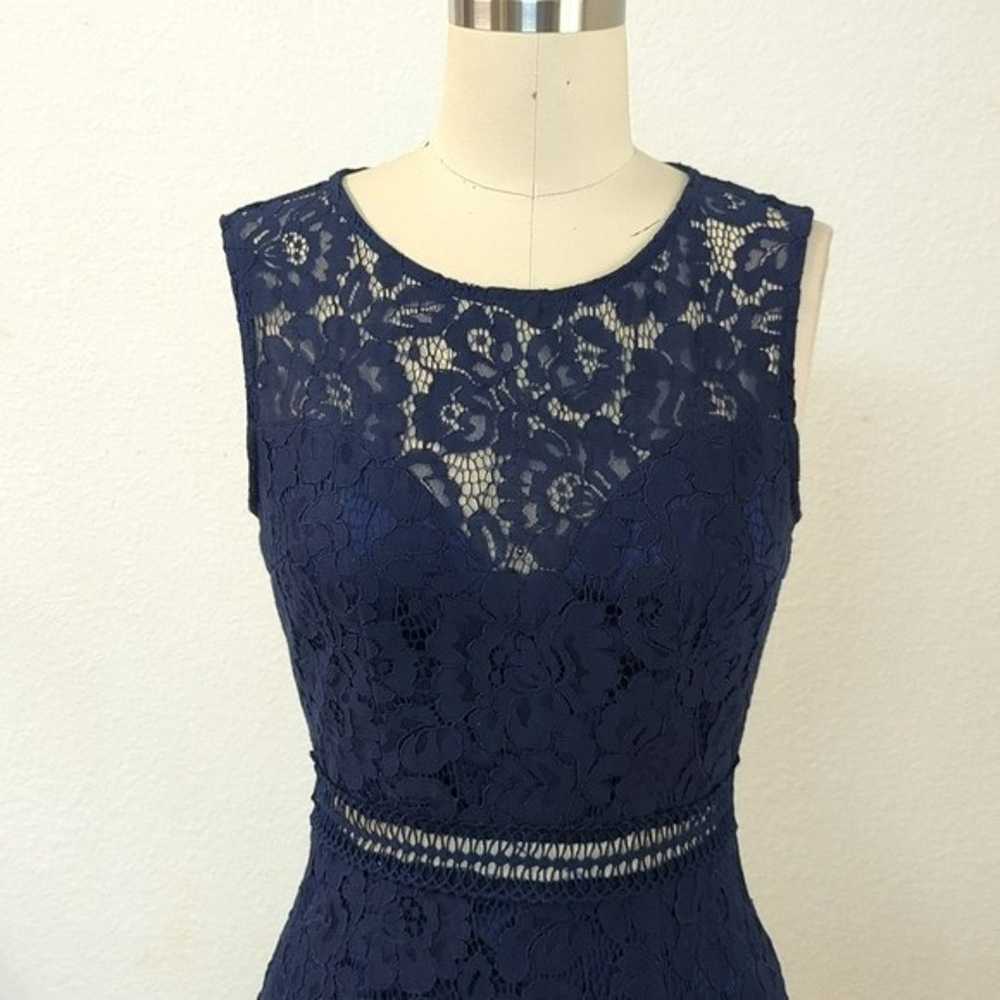 Lulus Music of the Heart Lace Mermaid Dress Navy … - image 3