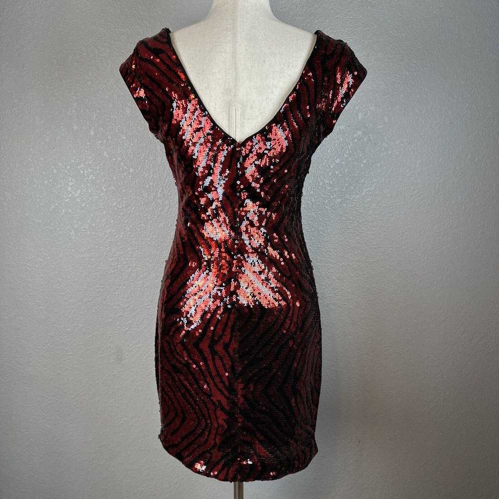 Guess Womens Vintage y2k Sequin Mini Dress 6 Red … - image 4