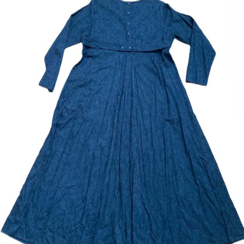 Vintage Silk Yoke Dress 80s by J. Peterman Company - image 2