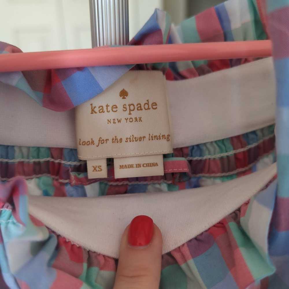 Kate Spade Madras Off Shoulders Dress - image 7
