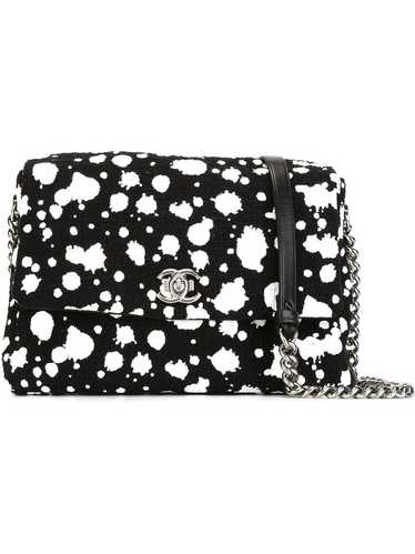 CHANEL Pre-Owned paint splatter shoulder bag - Bla