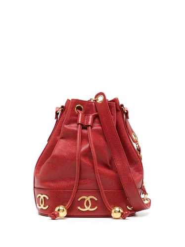 CHANEL Pre-Owned 1992 Triple CC drawstring bucket 