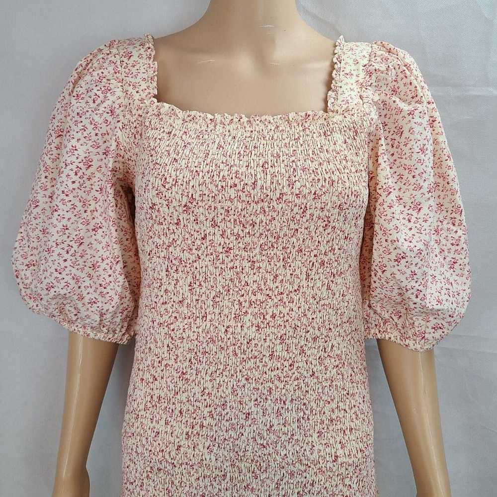 New by TiMo Women's (L) Cream & Dark Pink Floral … - image 2