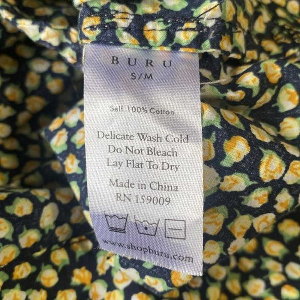 BURU Women's S/M Floral Tent Dress Tie Top Adjust… - image 8