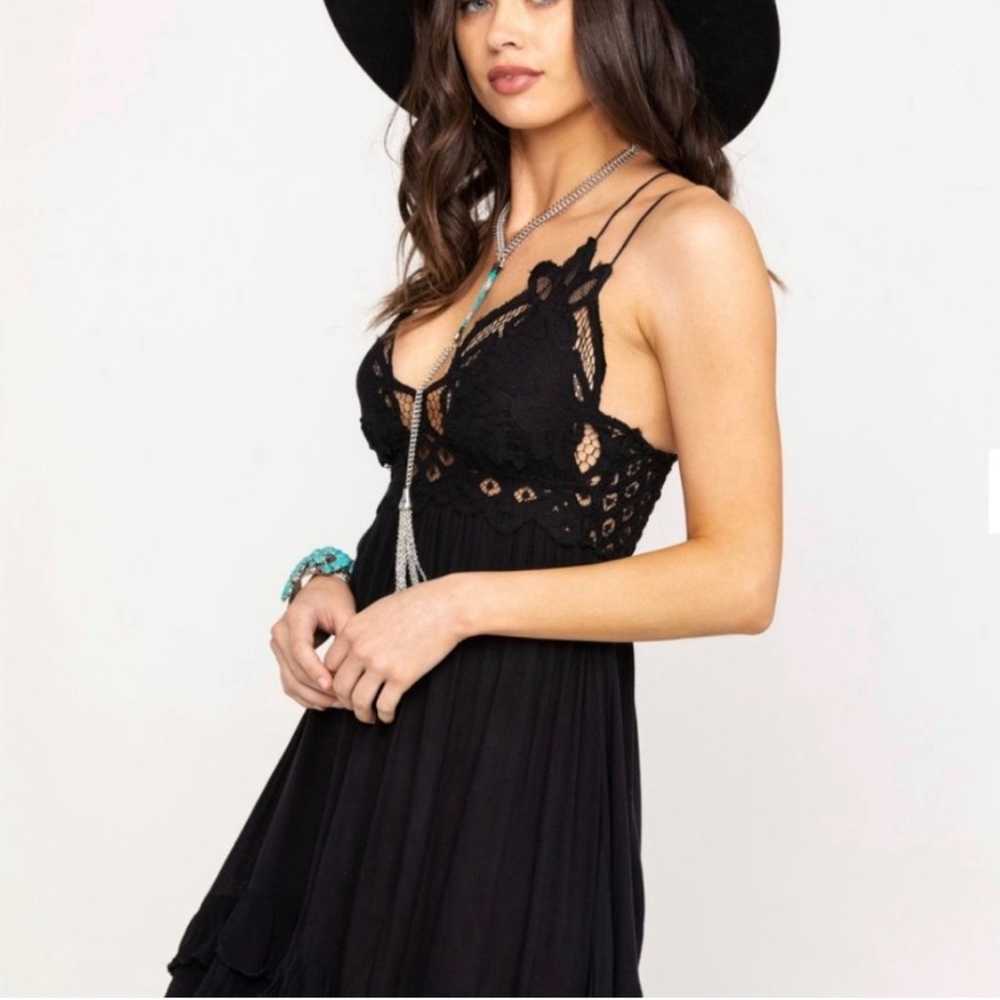 Free People Dress Slip Black Lace Size M NEW - image 2