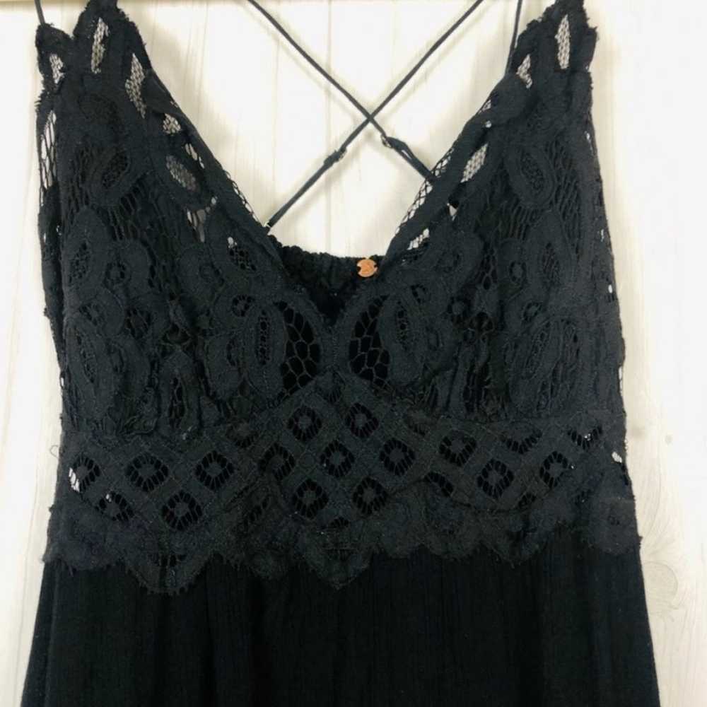 Free People Dress Slip Black Lace Size M NEW - image 8