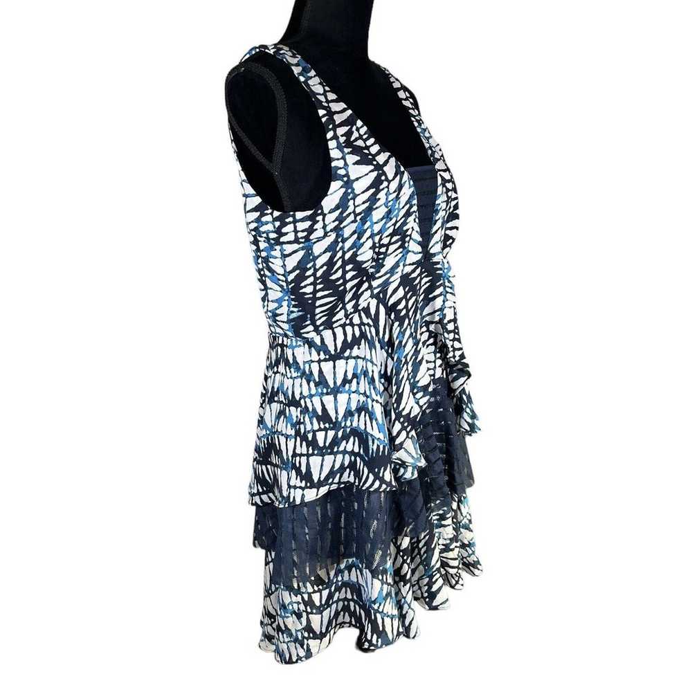 Amour Vert Fern Shibori Print Layered Dress 100% … - image 3