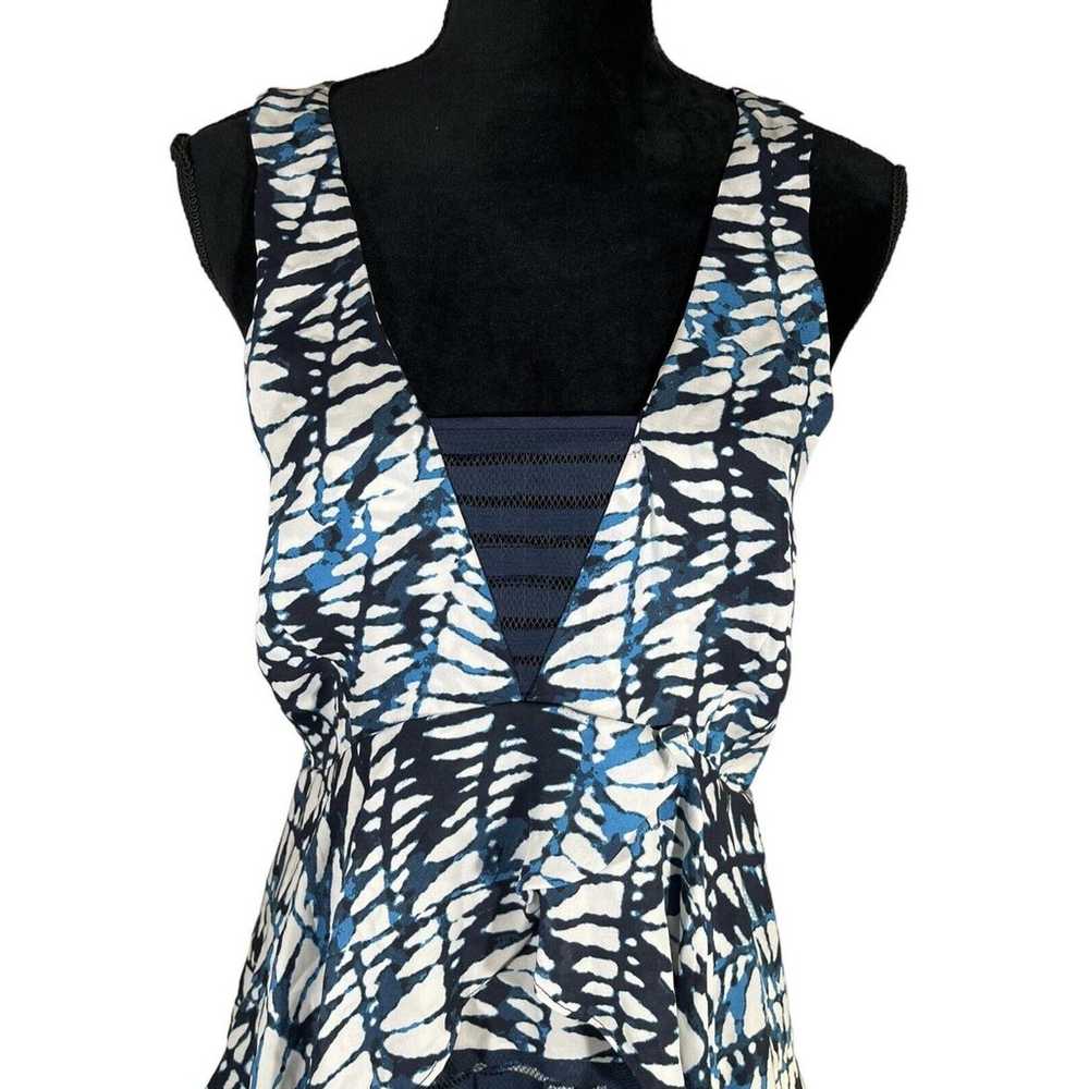 Amour Vert Fern Shibori Print Layered Dress 100% … - image 6
