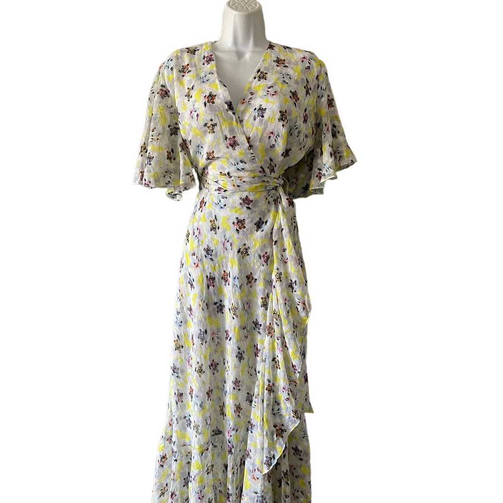 TANYA TAYLOR Blaire Floral Wrap Flounce Dress - image 5