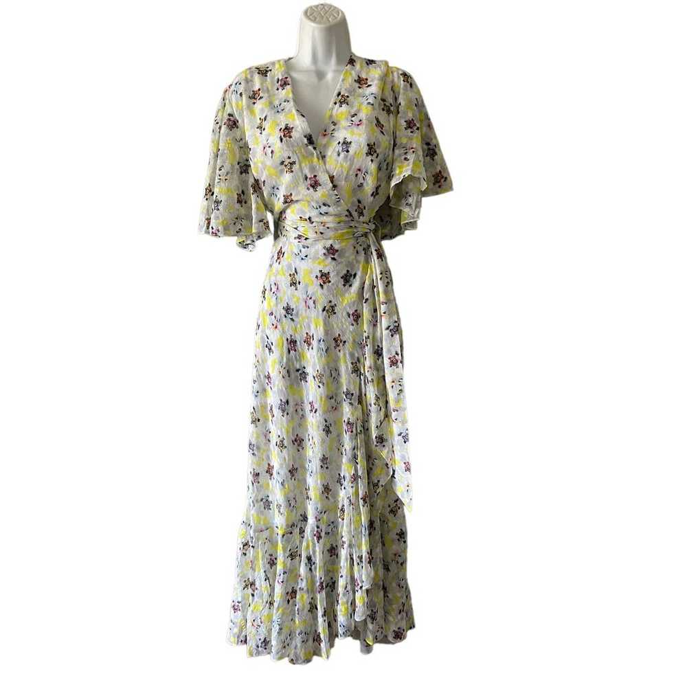 TANYA TAYLOR Blaire Floral Wrap Flounce Dress - image 7