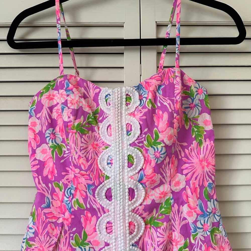 EUC Lilly Pulitzer Shelli Stretch Fitted Dress Am… - image 4