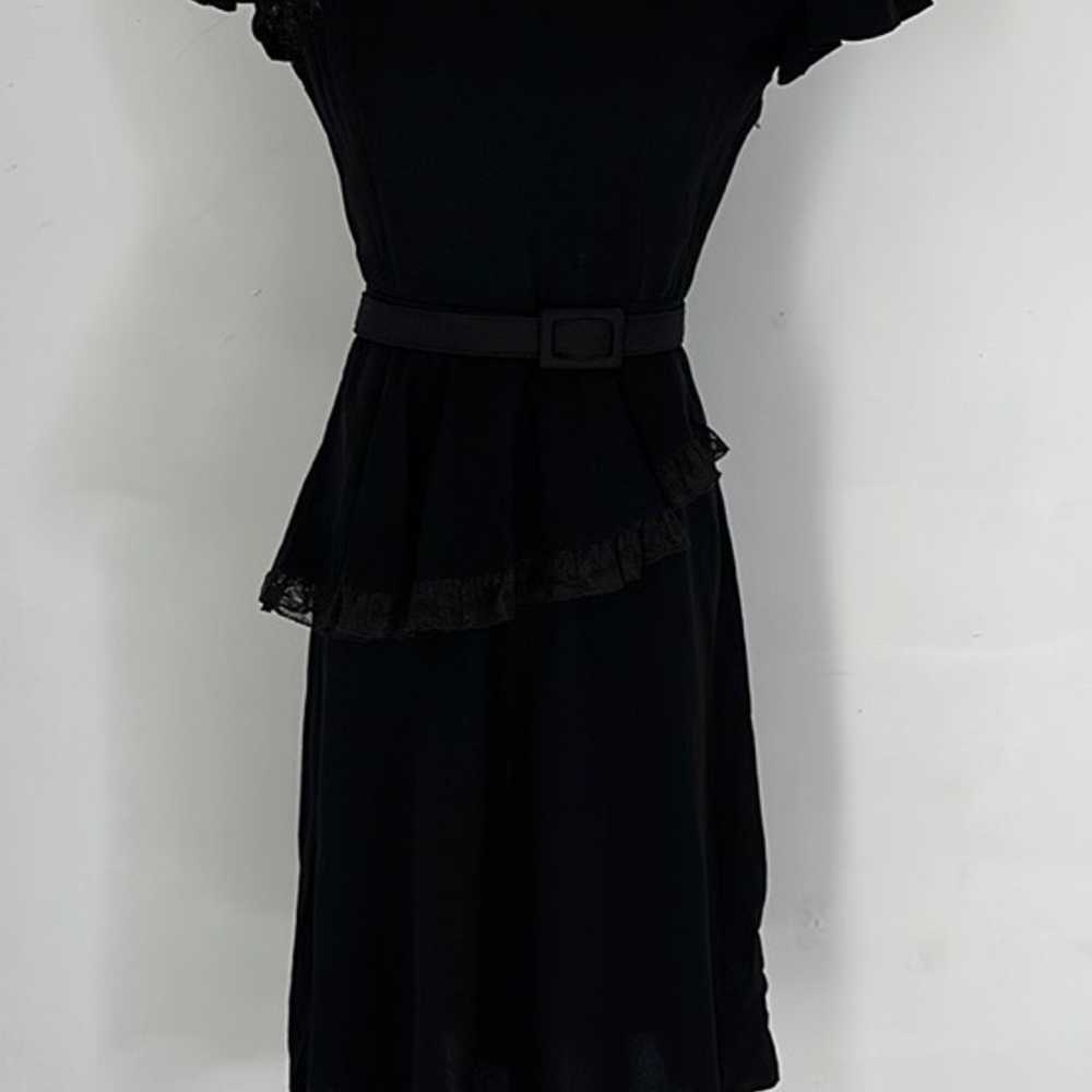 Real Vintage 40s Black Tier Lace Classic LBD - image 1