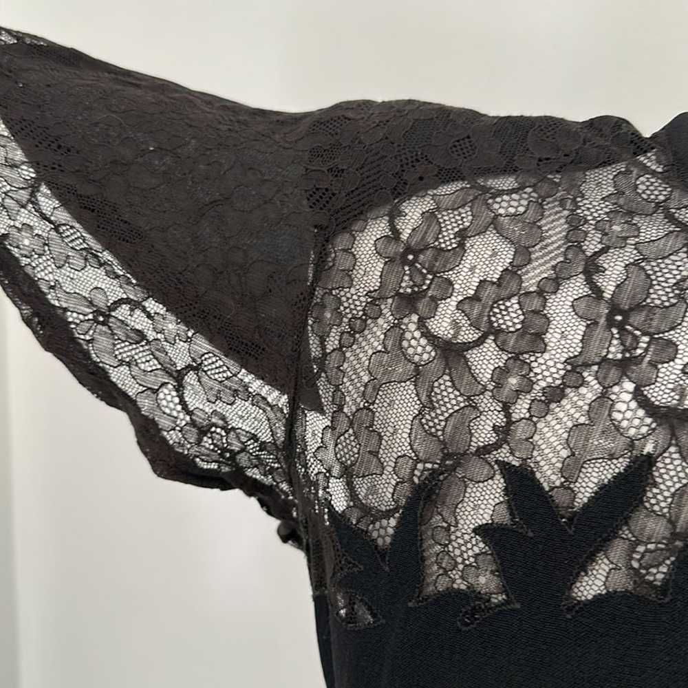 Real Vintage 40s Black Tier Lace Classic LBD - image 3