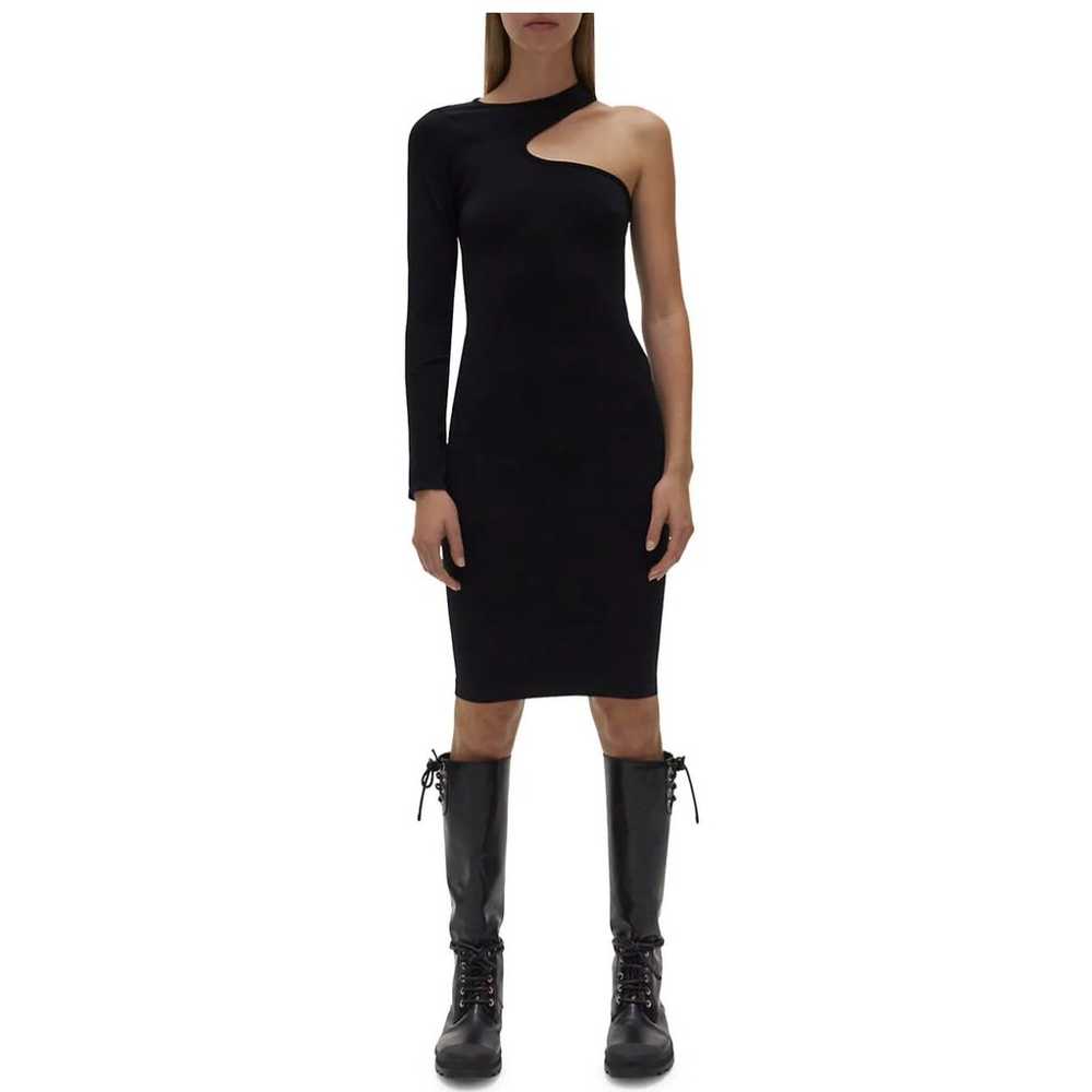 NWOT Helmut Lang Cutout Midi Dress Black Seamless… - image 10