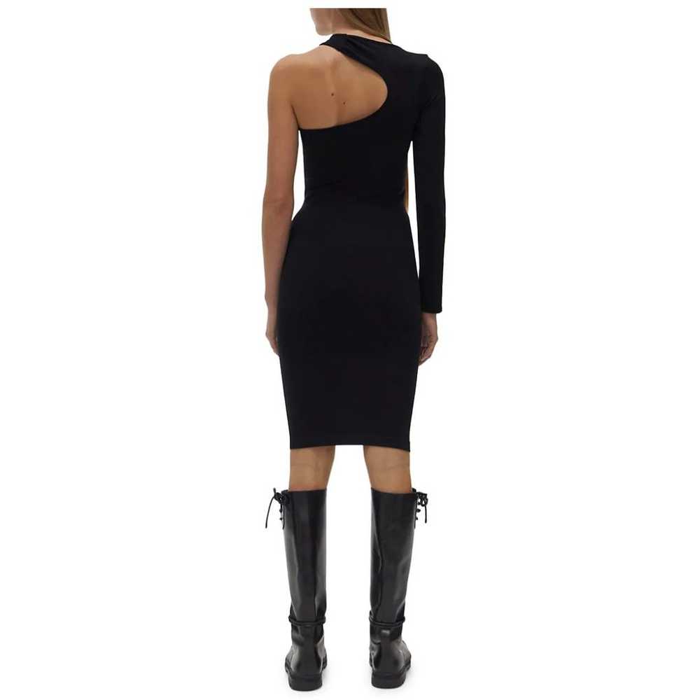 NWOT Helmut Lang Cutout Midi Dress Black Seamless… - image 3