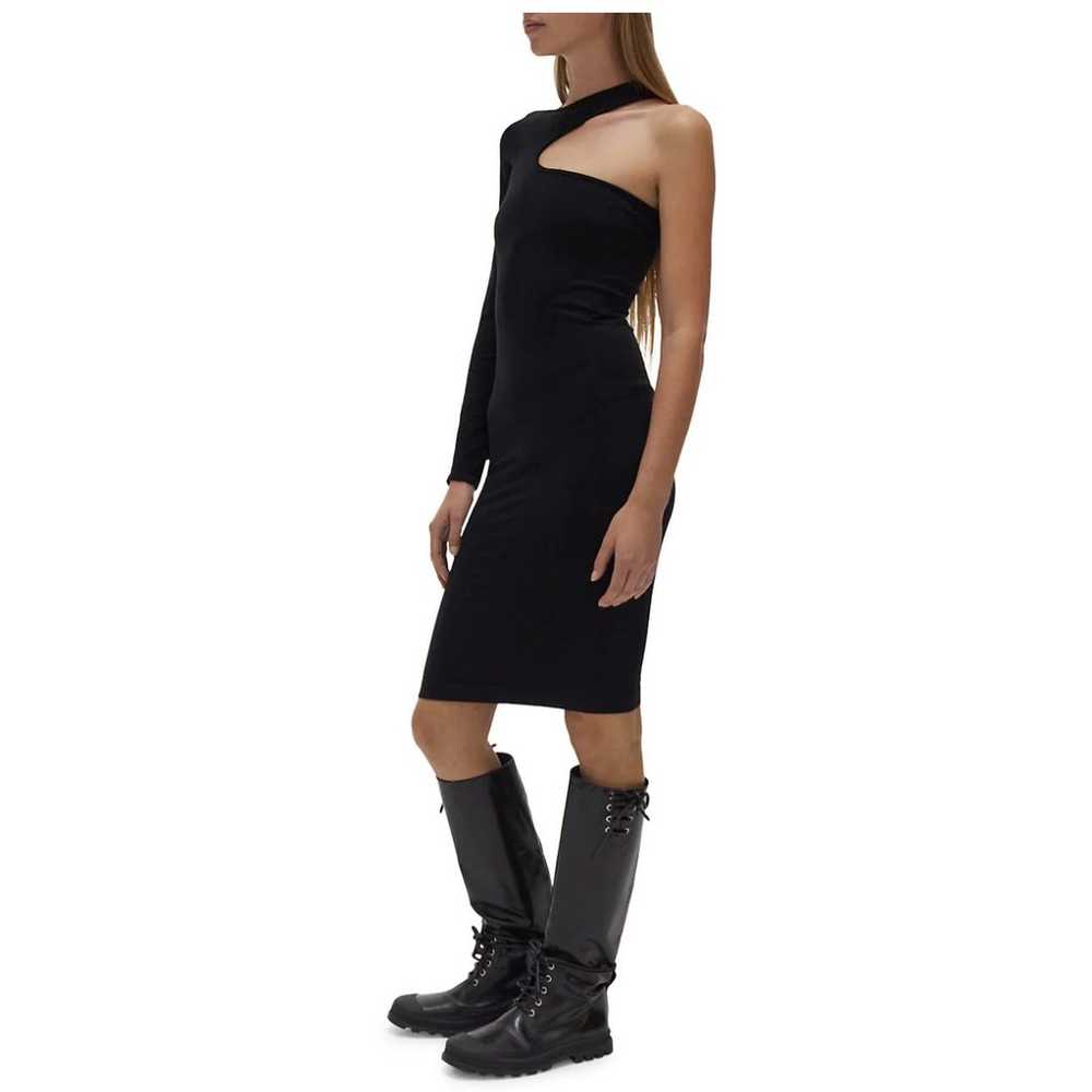 NWOT Helmut Lang Cutout Midi Dress Black Seamless… - image 5