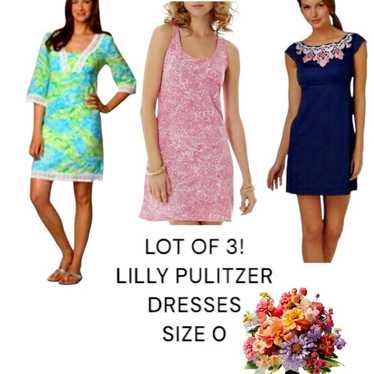 LOT OF 3 LILLY PULITZER DRESSES SIZE 0/X SMALL - image 1