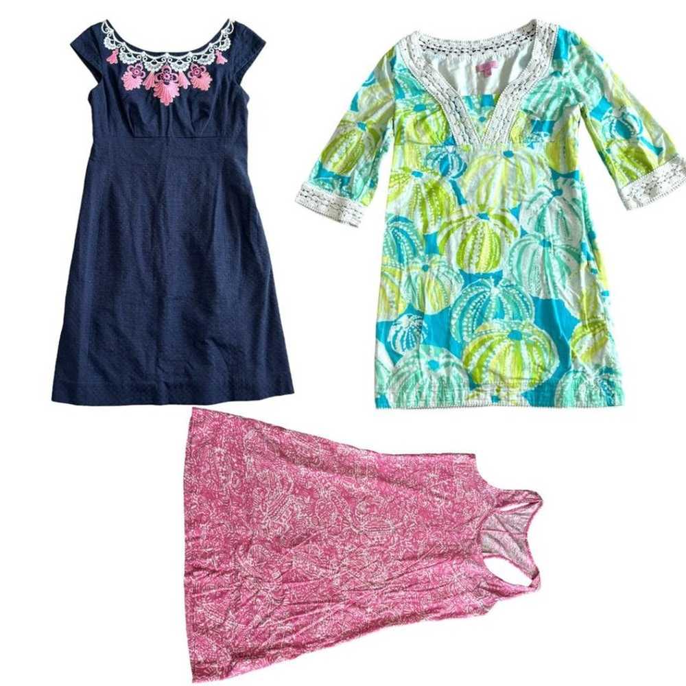 LOT OF 3 LILLY PULITZER DRESSES SIZE 0/X SMALL - image 2