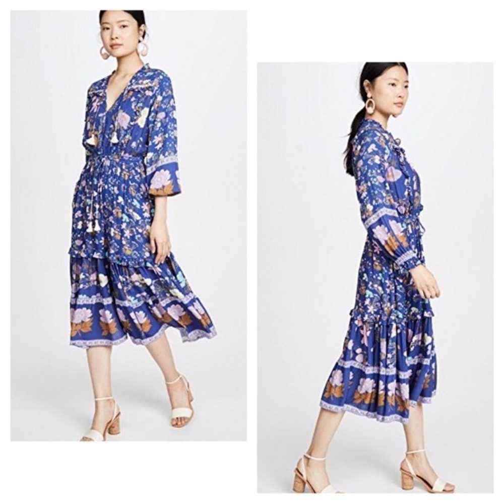 Spell and the Gypsy Blue Wild Bloom Midi Dress Na… - image 1