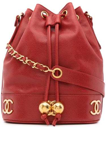 CHANEL Pre-Owned 1992 Triple CC bucket bag - Red