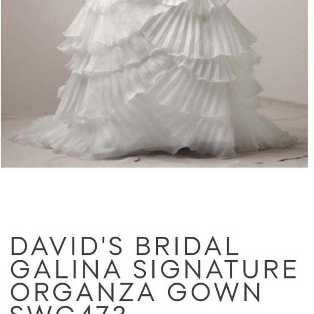 David's Bridal Galina Signature Organza Wedding G… - image 3